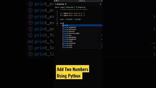 using phyton programing to add the numbers #video#programming