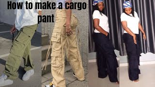 How to sew a cargo pant.(very beginners friendly).