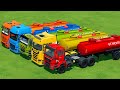 MAN vs SCANIA vs DAF vs MERCEDES AND TATRA TRUCKS BATTLE - Farming Simulator 22