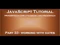Working with dates in javascript Working with dates in javascript