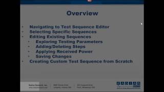 Setting Up Test Sequences on Radian Research Bantam Plus, RW-3X, and WE-20/30