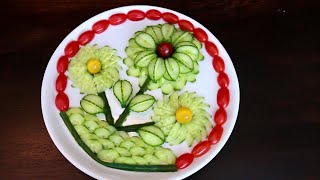 Art In Cucumber Show | Vegetable Carving Garnish | Cucumber Rose