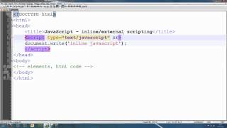 JavaScript Tutorial 3 - inline external scripting