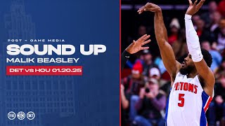 Post-Game Press Conference: Malik Beasley | Pistons at Rockets | 01.20.25