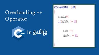 Operator Overloading | Overloading Increment Operator | C++ in Tamil | Logic First Tamil