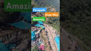 Amazing Rope Way Experience - Shri Mahakali Mandir Pavagadh #shorts #pavagadh