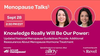 #MENOPAUSE TALK: New Menopause Hormone Guidelines Are Reassuring