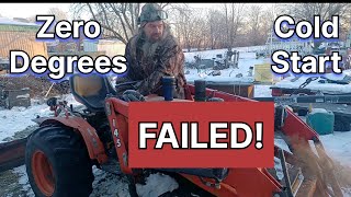 Cold Start Failed! Now What to do? Kubota B7100 Diesel Tractor Engine