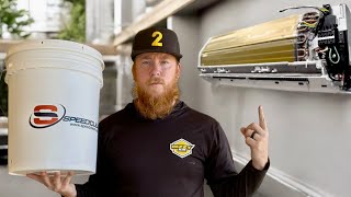 Cleaning Mitsubishi Mini Split Head | SpeedClean Mini Split BIb Kit