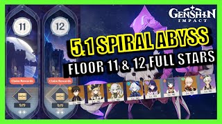 F2P 5.1 Spiral Abyss (Floor 11 & 12 9 Stars) - Genshin Impact