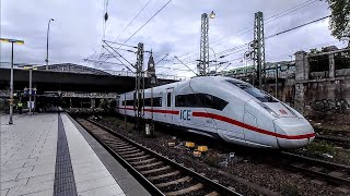 Full length, 13-car ICE 4 XXL at the station of Hamburg Hauptbahnhof!! - Departure -