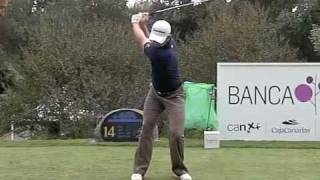 Justin Rose Golf Swing, Slow Motion, Face On - 14th Valderrama