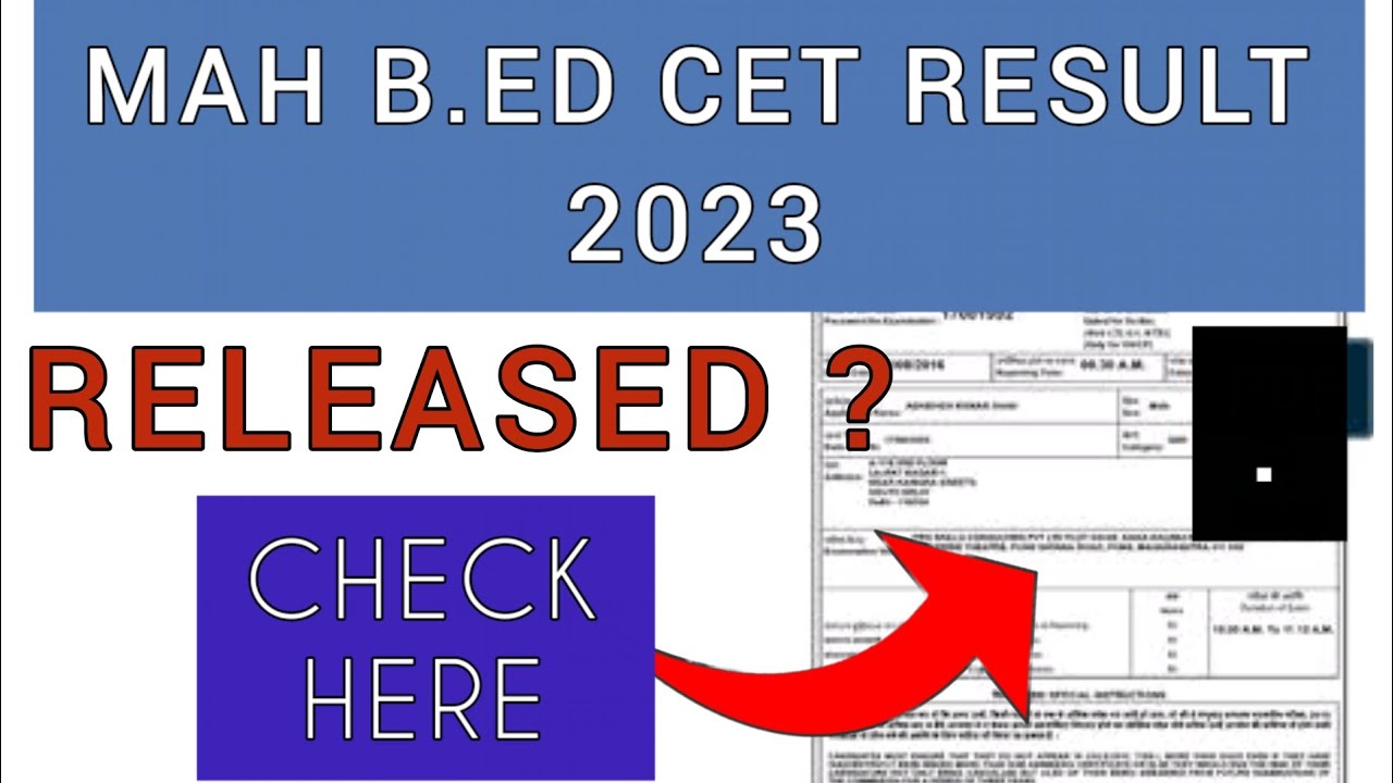 Mah B.ed CET Result 2023 | How To Check Mah B.ed CET Result 2023 - YouTube