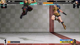 KOF15　メインチームでランクマ　レオナとユリに倒された