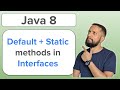 Java 8 | Learn STATIC + DEFAULT methods in Interfaces