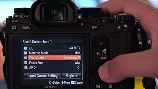 Customizing AF using the Sony a9 Recall Custom Hold option