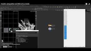 Houdini: I used python and HDA to fix this model.