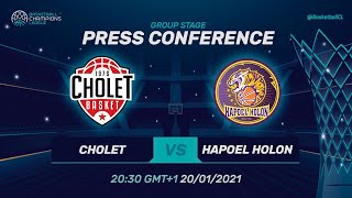 Cholet v Hapoel Unet-Credit Holon - Press Conference | Basketball Champions League 2020/21