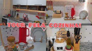 TOUR PELA MINHA COZINHA VERMELHA SIMPLES! !♡ |Lar Gi Oliveira