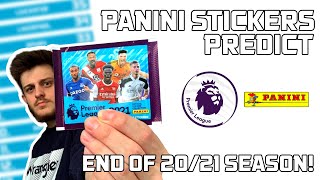 USING PANINI STICKERS TO *PREDICT* THE END OF THE 2020/2021 PREMIER LEAGUE SEASON!! (pack opening!!)