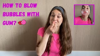 How to blow a bubble with bubble gum | Tutorial
