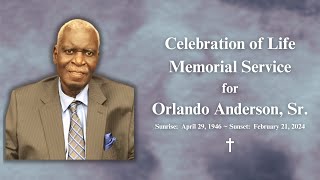 Celebration of Life Memorial Service for Orlando Anderson, Sr.