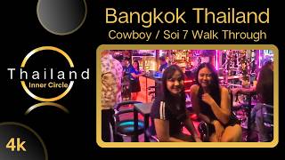 4K Bangkok - soi Cowboy and soi 7 | Walking Tour | Thailand Inner Circle