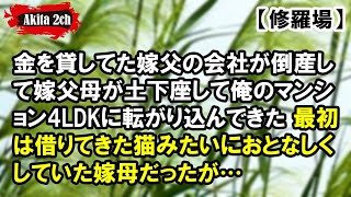 金を貸してた嫁父の会社が倒産して嫁父母が土下座して俺のマンション4LDKに転がり込んできた 最初は借りてきた猫みたいにおとなしくしていた嫁母だったが…【AKITA 2ch】