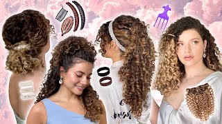 4 EASY WAYS TO WEAR FORMAL HAIRSTYLES ON NATURALLY CURLY HAIR (for long and short hair)