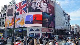 London Piccadilly Circus - Queen's Platinum Jubilee celebrations- London, England,  UK 🇬🇧