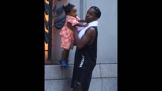 A$AP Rocky on daddy duty with Son RZA in New York City💘#asaprocky#shorts#hollywood#blacklove#rihanna