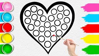 How to Draw a Super Cute Colorful Heart Pop – | Easy Drawing | Step-by-Step