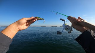 I fish in a boat and I use a top water lure