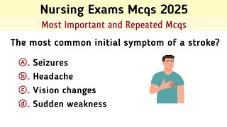 Nursing Mcqs 2025 | nursing exam preparation | staff nurse mcq