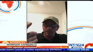 Capriles llama a movilizarse el miércoles en todo el país hacia las sedes del Poder Judicial