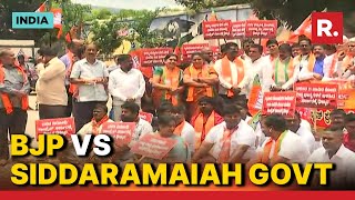 BJP Protests Siddaramaiah Govt's Decision To Divert SC/ST Funds To Fulfill Poll Promises