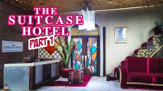 The Suitcase Hotel: Part 1 - An Abandoned Hotel In Miniature Scale, With A Tiny Lobby And Furniture