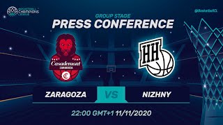 Casademont Zaragoza v Nizhny Novgorod - Press Conference | Basketball Champions League 2020/21