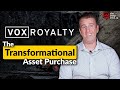 The New Way to Play Gold? - Vox Acquires Asset Package