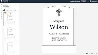Headstone Designer App Demo – Design & Share Headstones Online