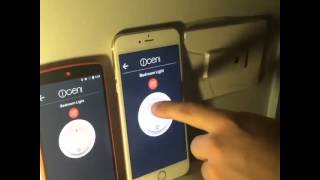 ioGeni App operating Wemo Light switch with iOS and Android in Sync