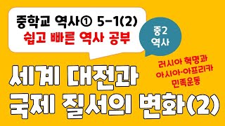 [2024년 중2역사] 5-1(2) 세계 정세와 국제 질서의 변화 / 러시아 혁명과 아시아·아프리카의 민족운동