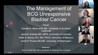 6.14.2021 Urology COViD Didactics - BCG- Refractory Bladder Cancer - Panel Discussion
