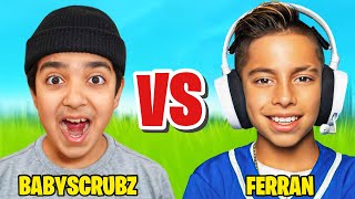 Little Brother Plays Fortnite With Ferran (BABYSCRUBZ VS FERRAN)