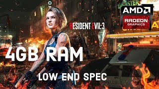 Resident Evil 3 Remake Government laptop gameplay | amd r4 graphics | 4Gb Ram | 512Mb Vram