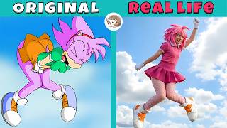 Amy’s Skirt Disaster at Sky Temple! | Sonic Original vs Real Life | Sonic The Hedgehog 3 Animation