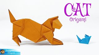 ORIGAMI CAT TUTORIAL | 折り紙の猫のチュートリアル Designed By Zhao Yanjie