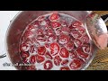 مربى الفراولة 🍓باضبط طريقة. سر اللمعان و تحقيق معادلة ناضجة وغير مهروسة لحفظ يدوم سنة strawberry jam