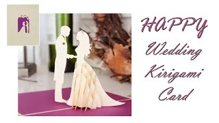 Happy Wedding Card Ideas | How to Make a Kirigami Pop up card | Greeting Cards Latest Design