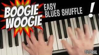 How to play 12 bar Swing Shuffle : Boogie Woogie Blues Piano Lick : Easy Tutorial Lesson